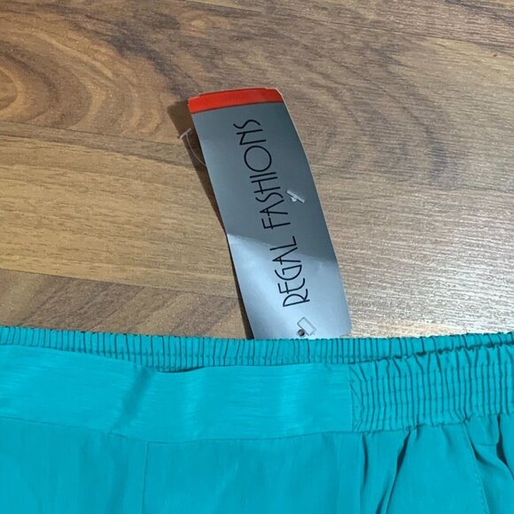 NWT 2 Piece Pant Suit Set Blouse Ribbed Dress Shirt Top Outfit USA Medium - Picture 7 of 15